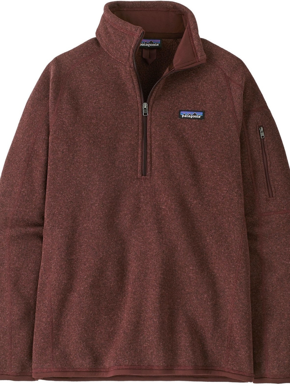Women's XL Patagonia Better Sweater 1/4" Zip Pullover - Deep Burgundy - Picture 5 of 7